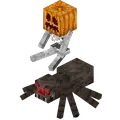 Skeleton Spider Jockey Pumpkin
